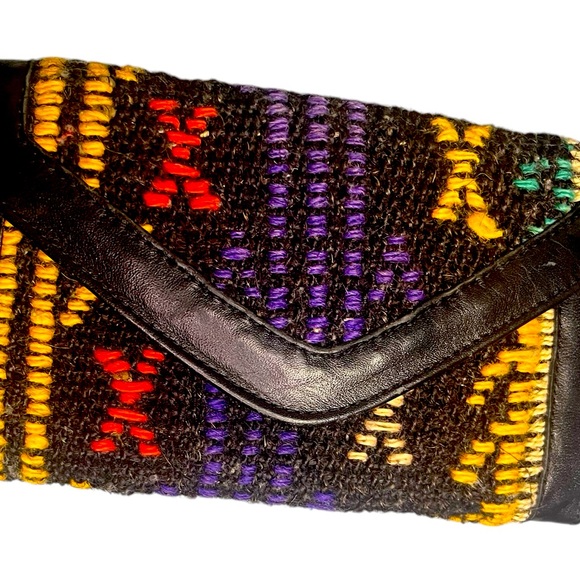 Handmade Woven Turkish Kilim Wallet Clutch, can Convert to Crossbody - Picture 8 of 16